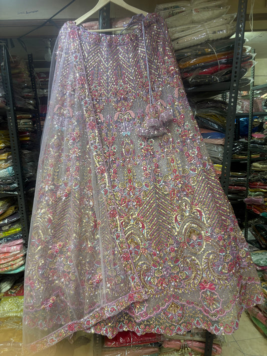 Beautiful pink Crop Top Lehenga