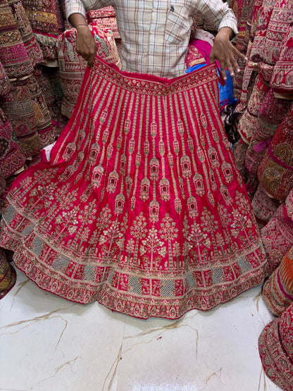 Rani Pink bridal Lehenga