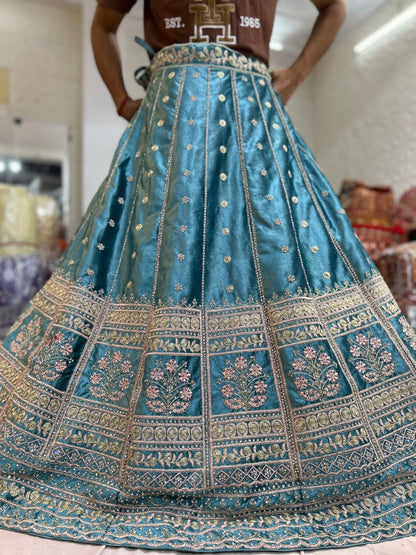 Pretty blue Sabhyasachi lehenga