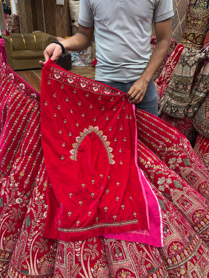 Red Ball Bridal Lehenga