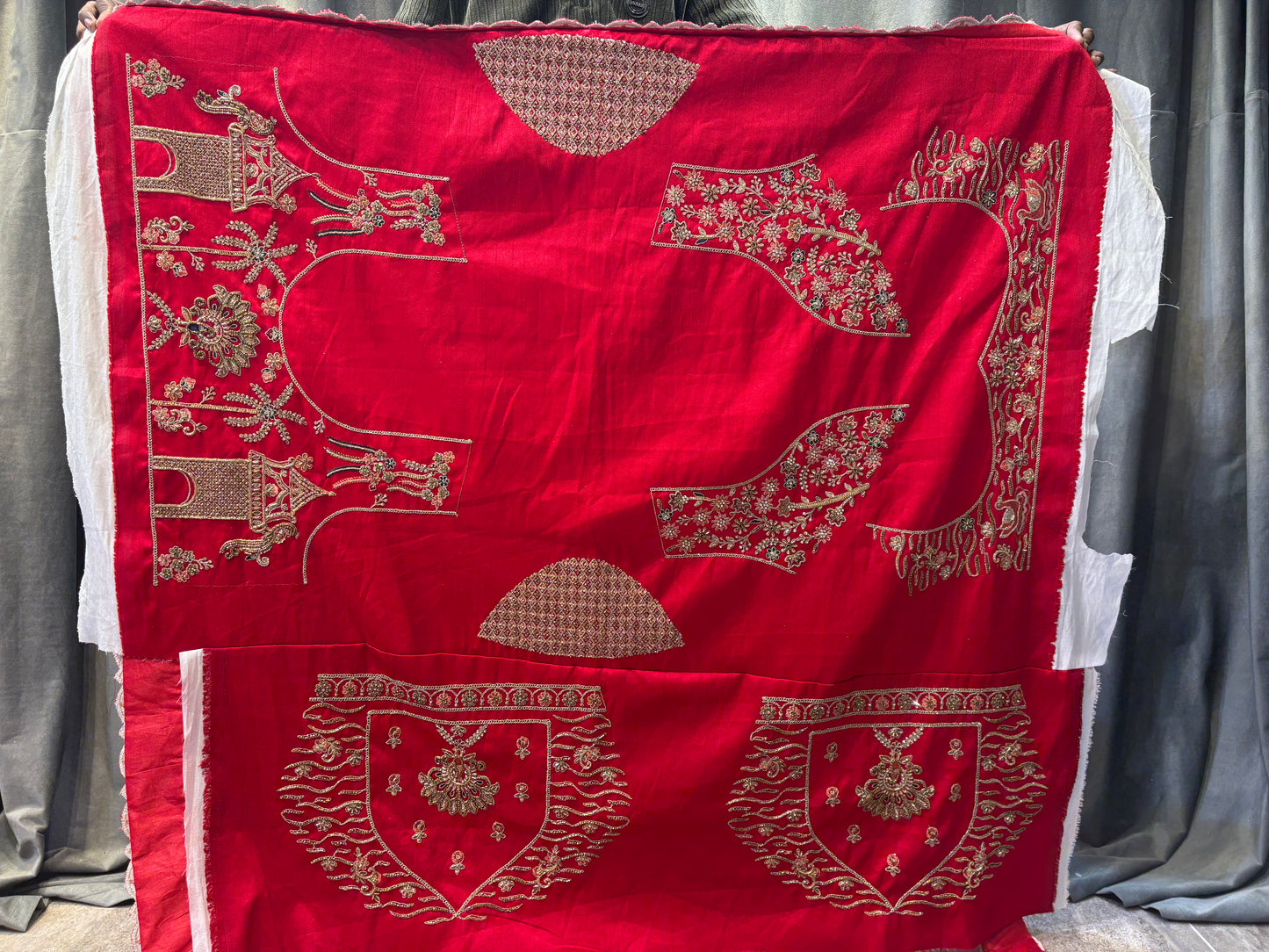 Majestic Red Heavy Bridal Lehenga