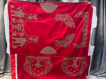 Majestic Red Heavy Bridal Lehenga