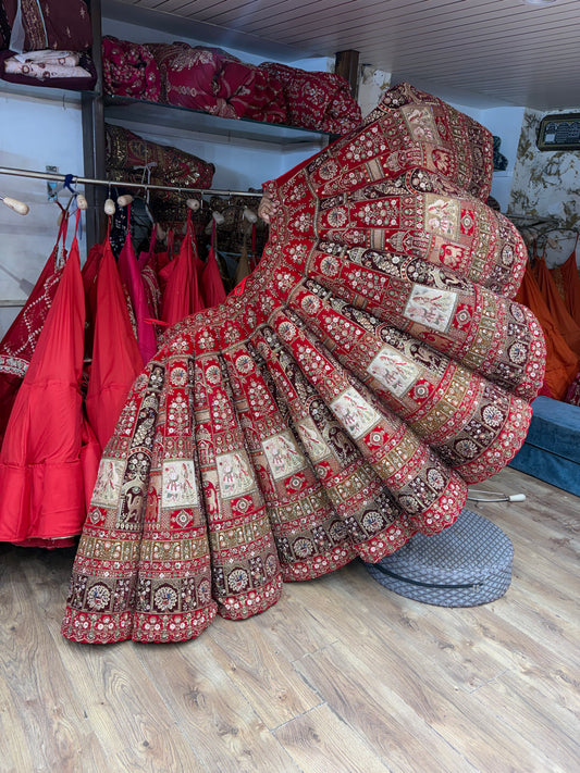 Maroon Ball Bridal Lehenga