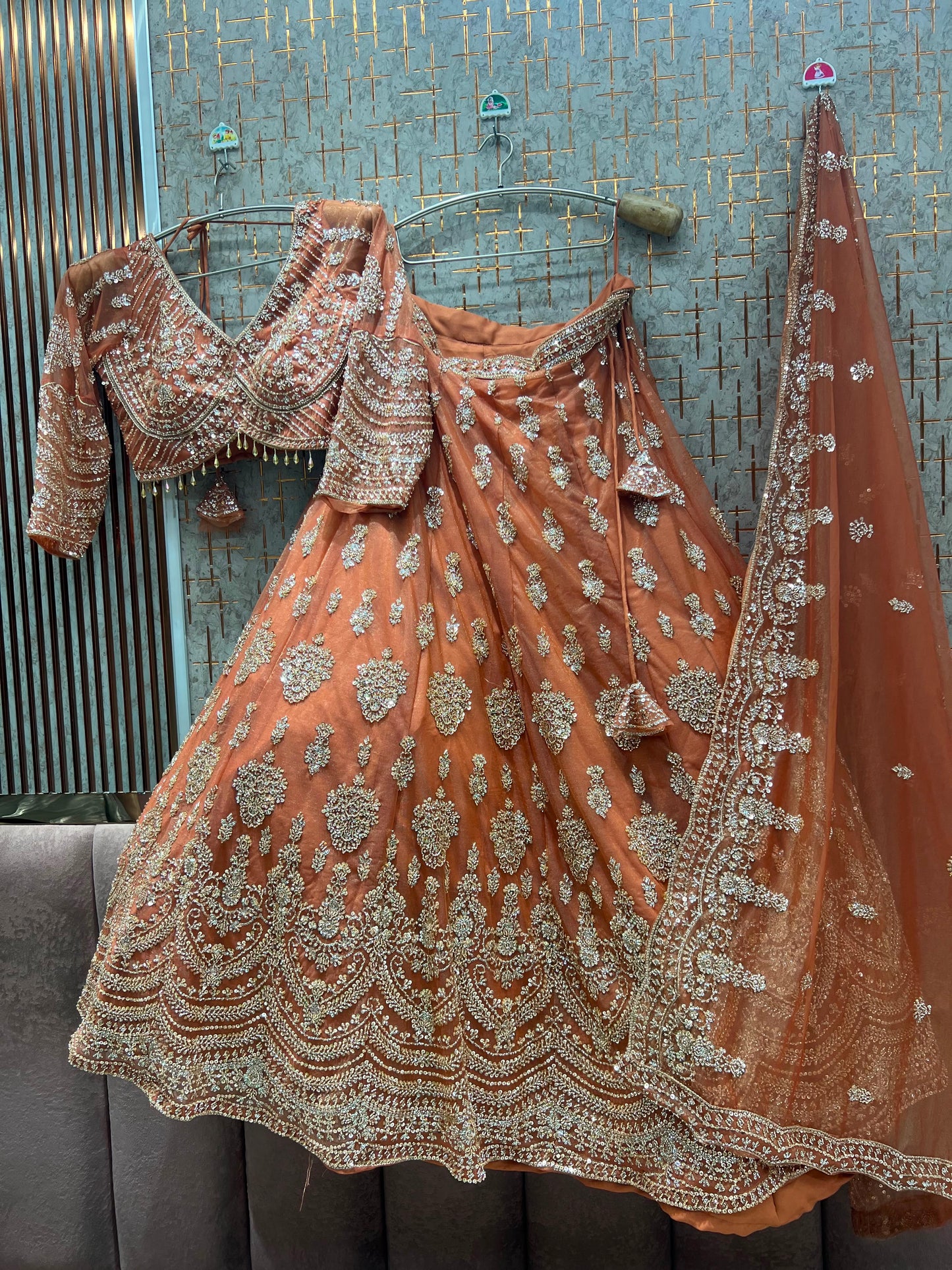 Pink Crop Top Lehenga