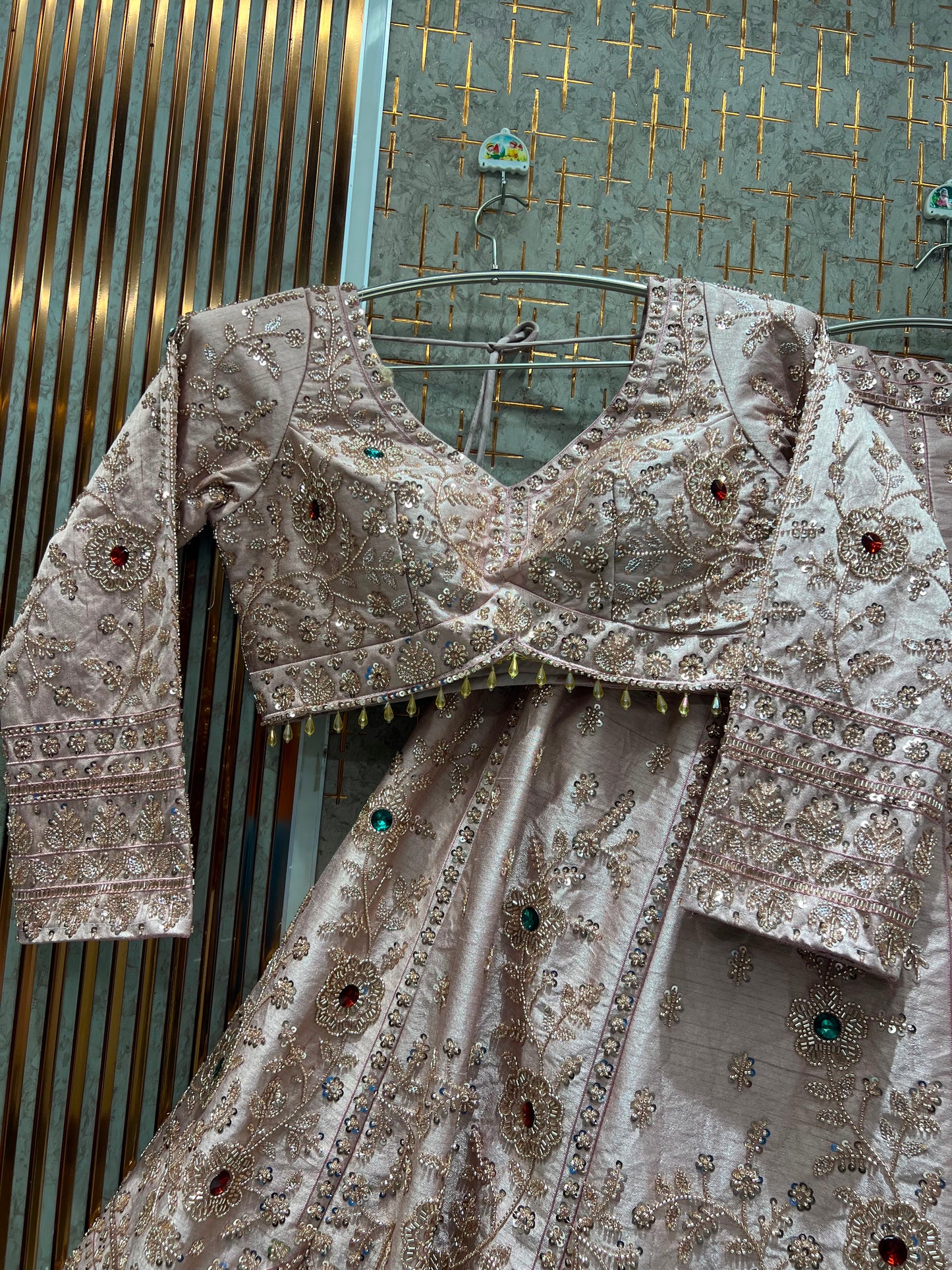 Golden Crop Top Lehenga