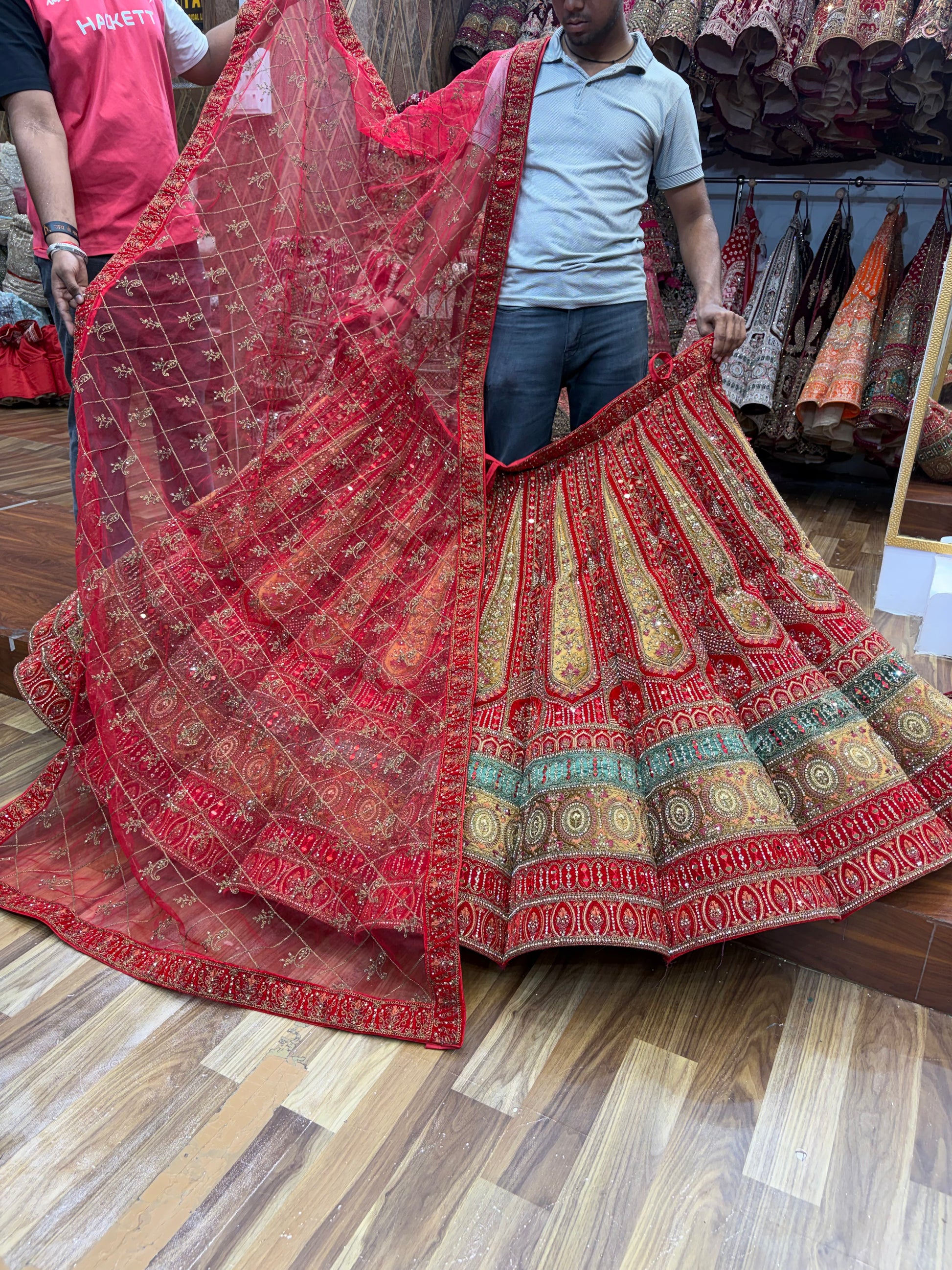 Rani Pink Ball Bridal Lehenga - Shopping World
