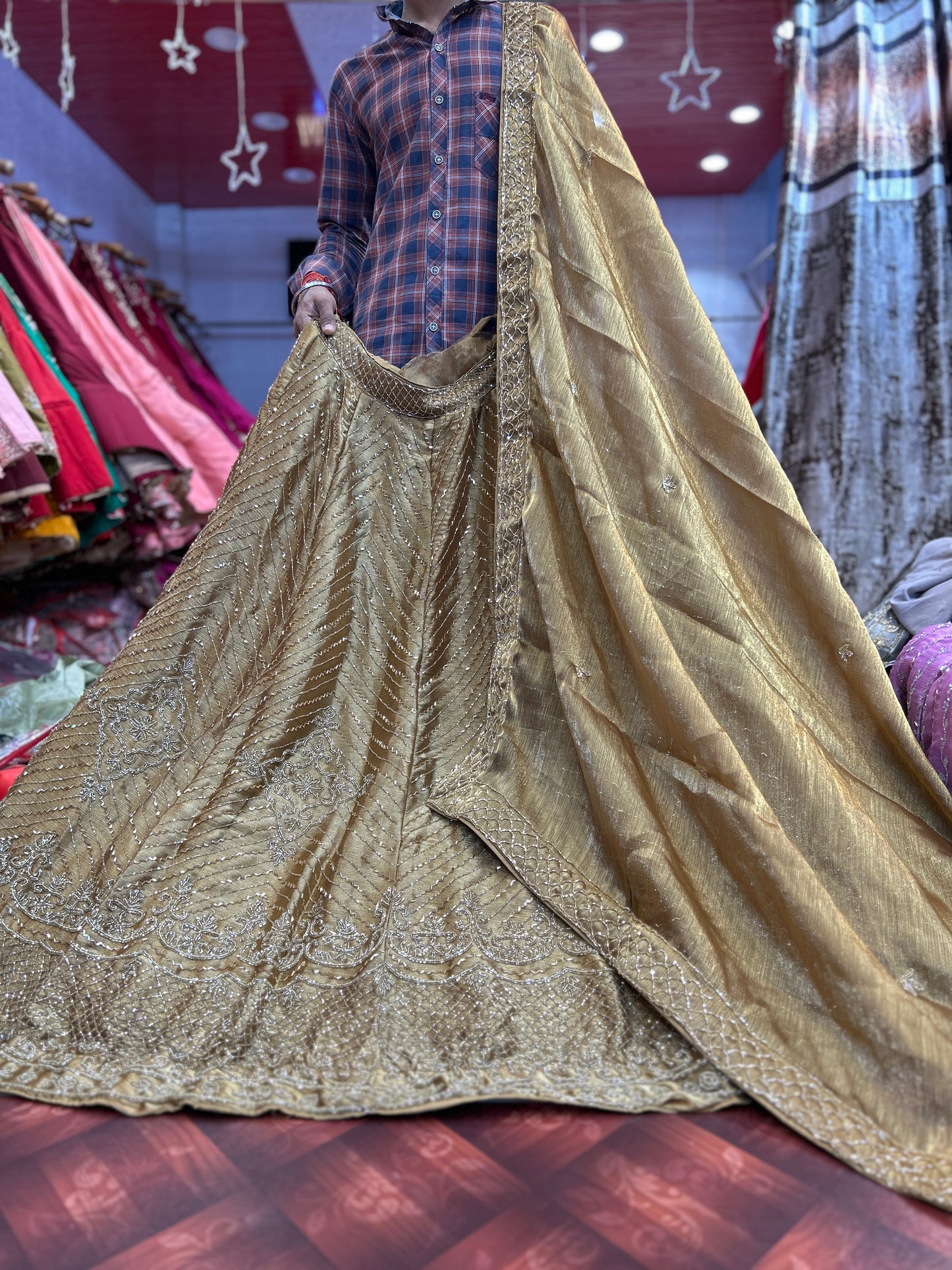 Glamorous golden lehenga
