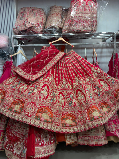 Rani pink peacock Bridal Lehenga