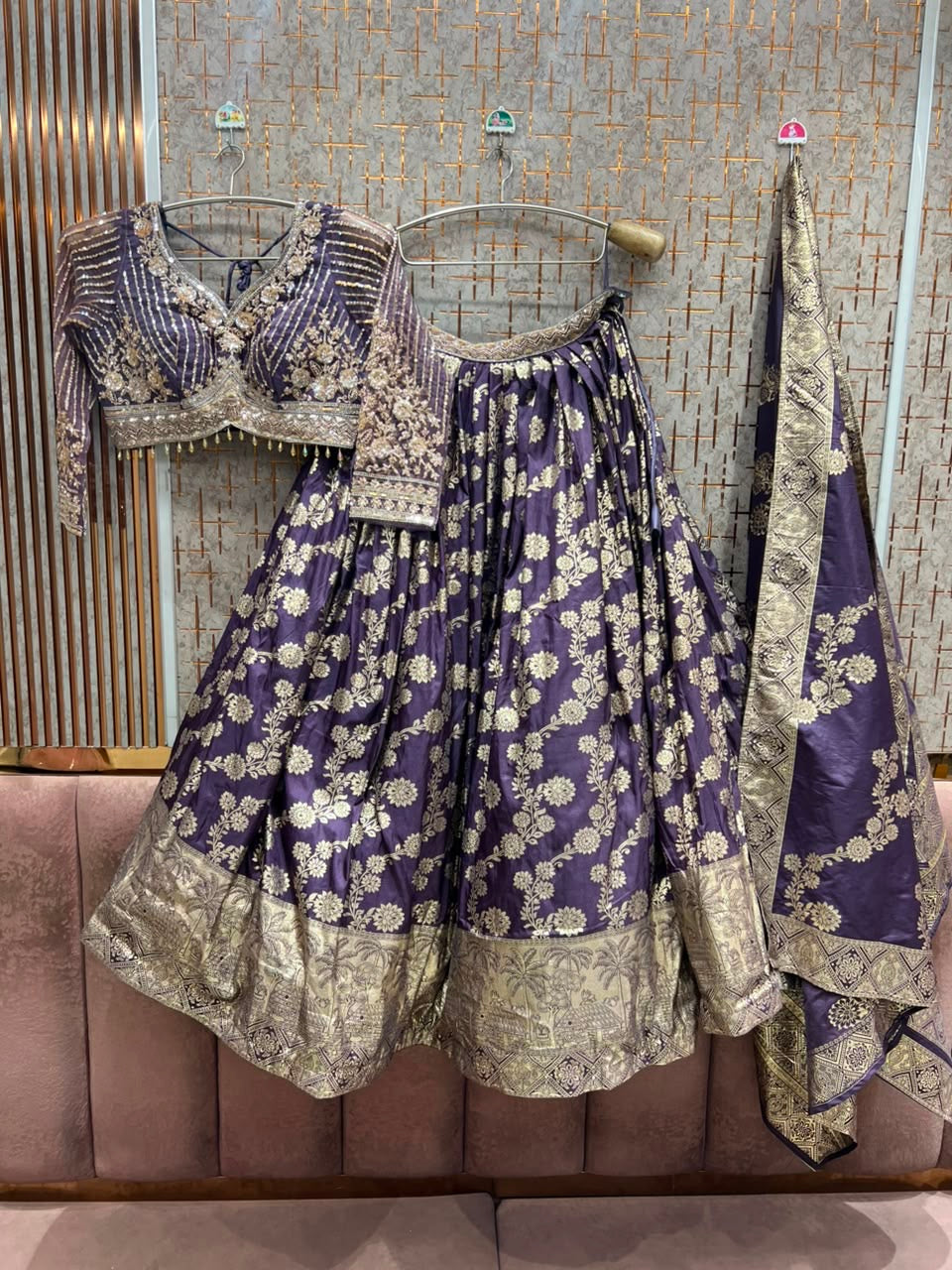 Yellow Haldi Mehendi Crop Top Lehenga