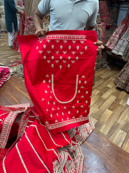 Rani Pink sabyasachi Peacock Designer Bridal Lehenga