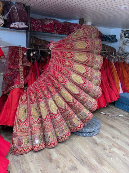 Rani Pink Ball Bridal Lehenga