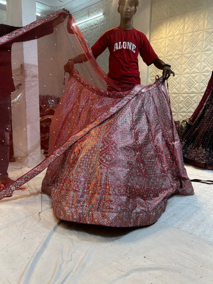 lehenga الوردي المذهل