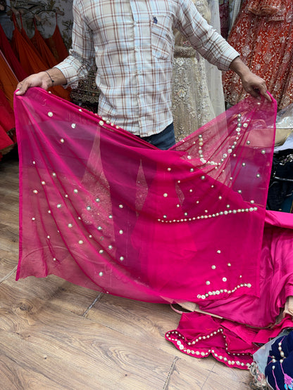 Dark Blue Peacock PDP Lehenga