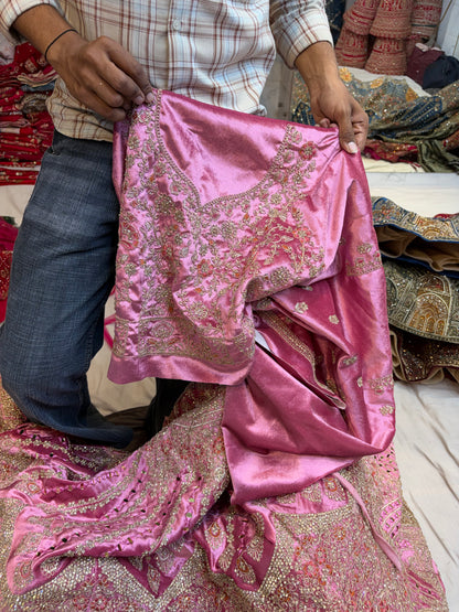Heavy Jhumka Blue Lehenga