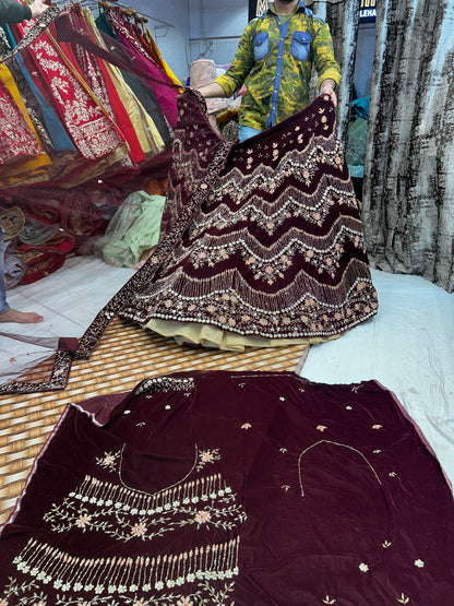 Fabulous Purple Violet Lehenga