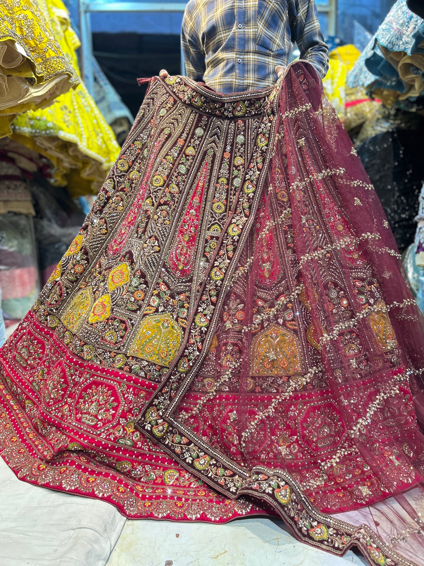 Majestic maroon bridal lehenga❤️