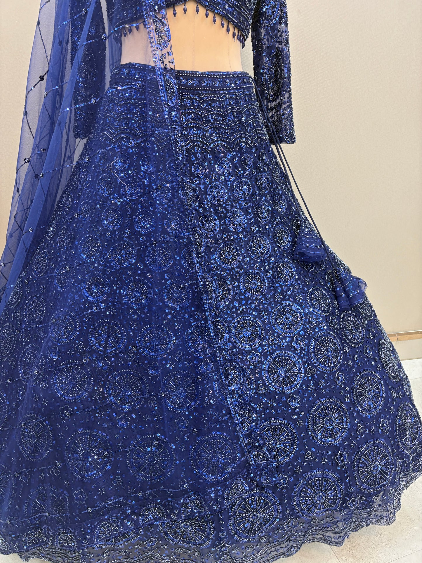 Gorgeous Cherry red on red Monotone Crop top Lehenga