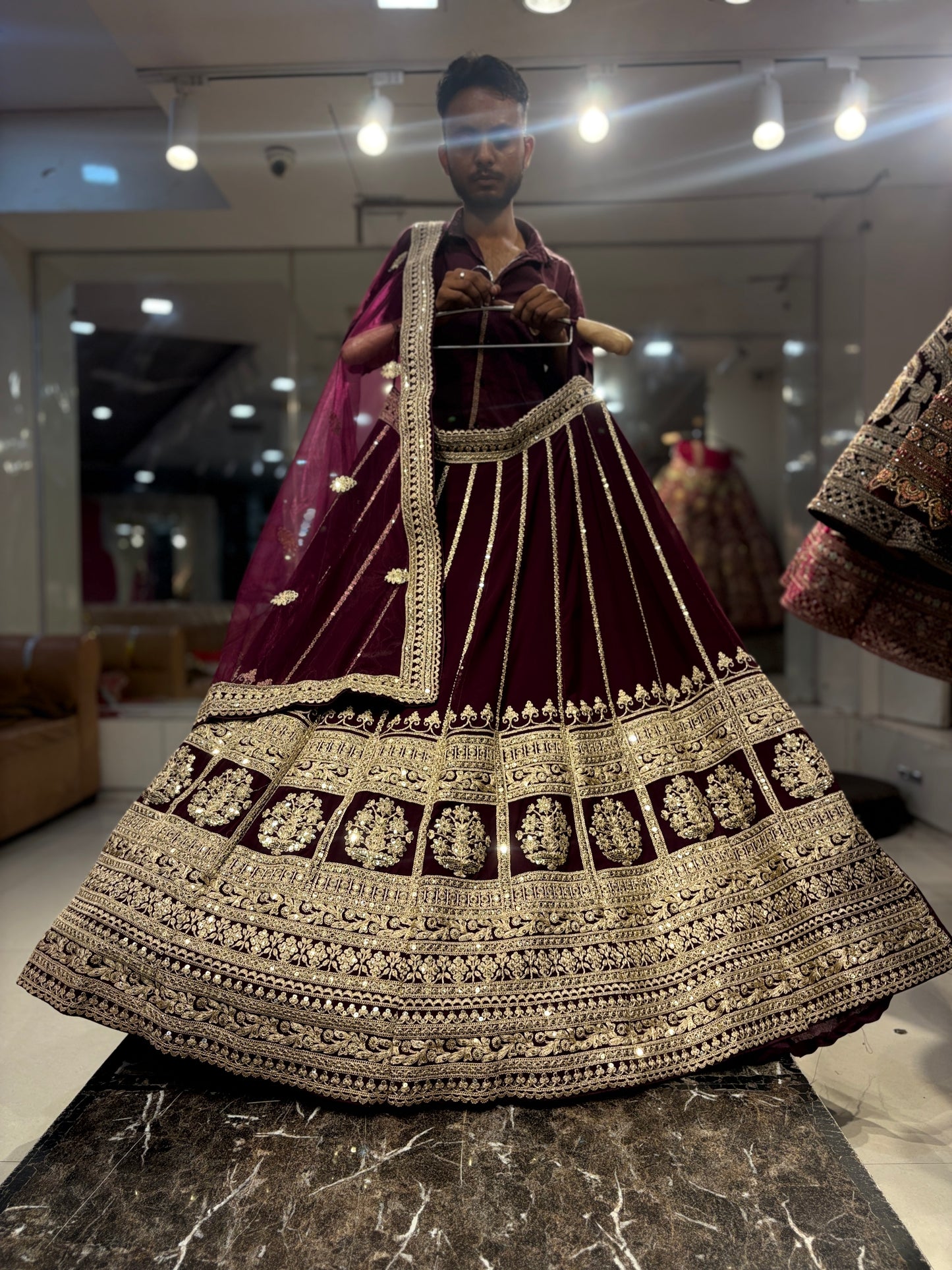 Fabulous maroon Lehenga