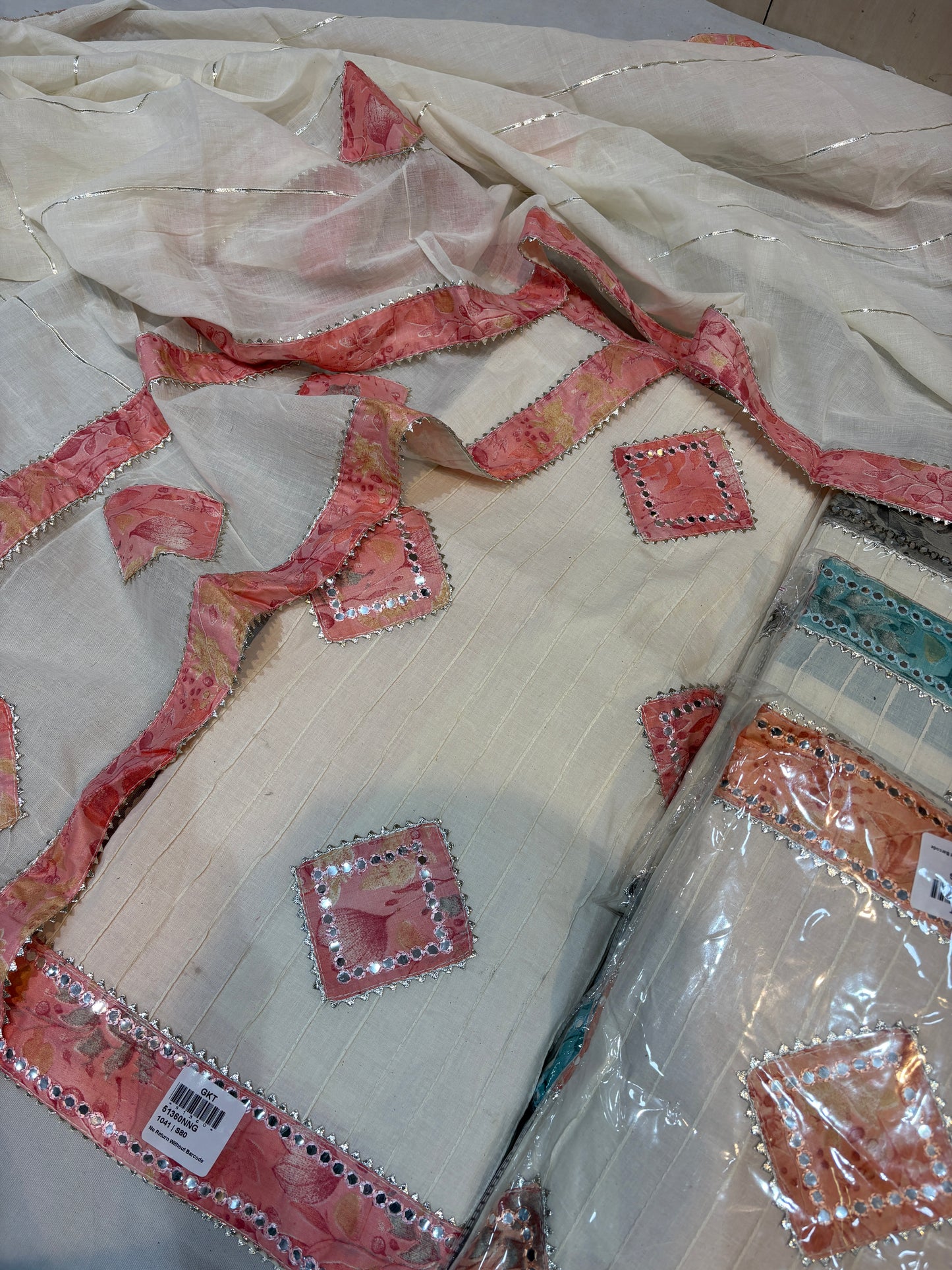 White Fancy Salwar suit (free size)