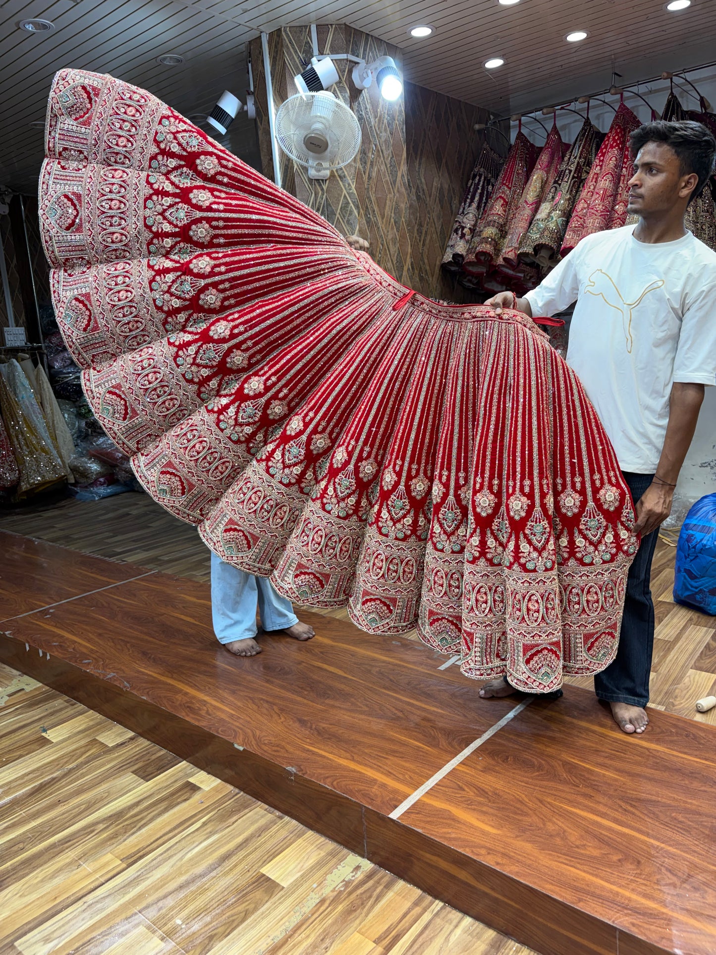 Red Designer Ball Bridal Lehenga
