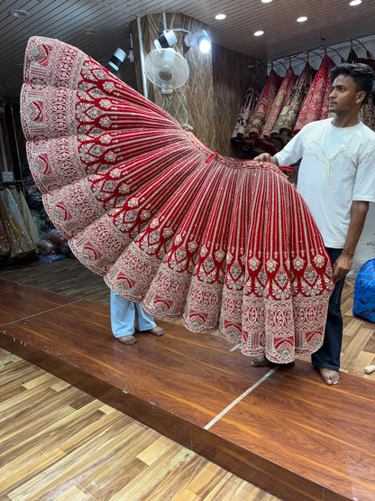 Red Designer Ball Bridal Lehenga