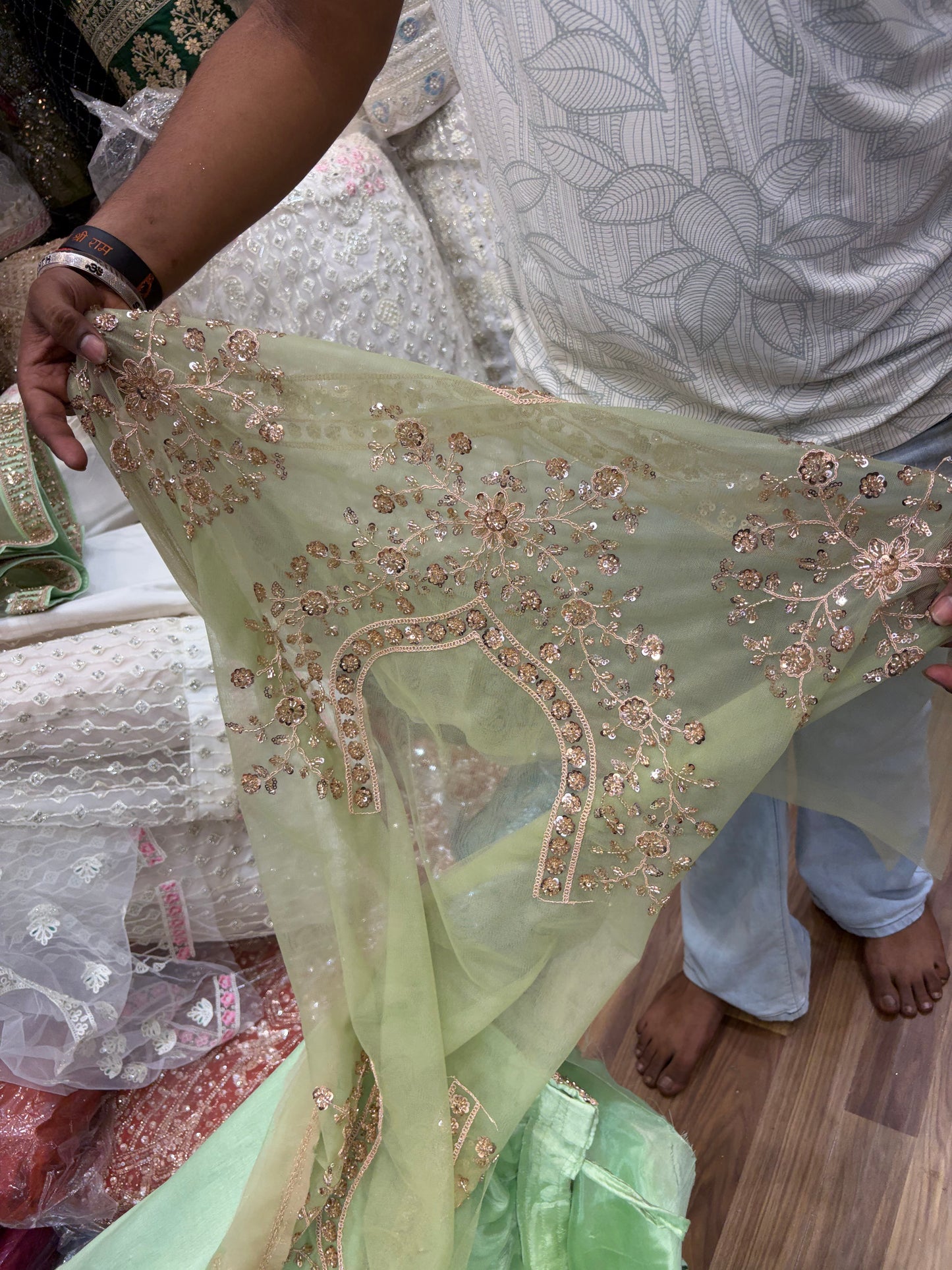 Pista Green Designer Lehenga