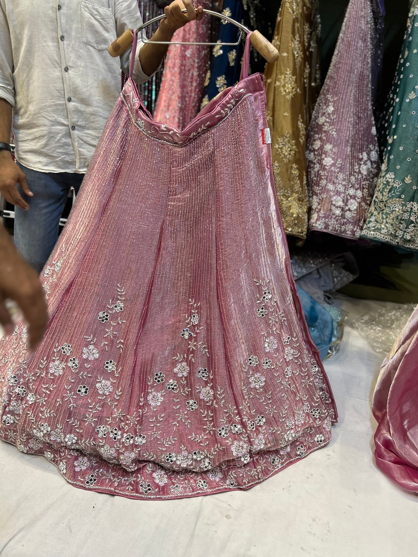 Eye catching baby pink lehenga