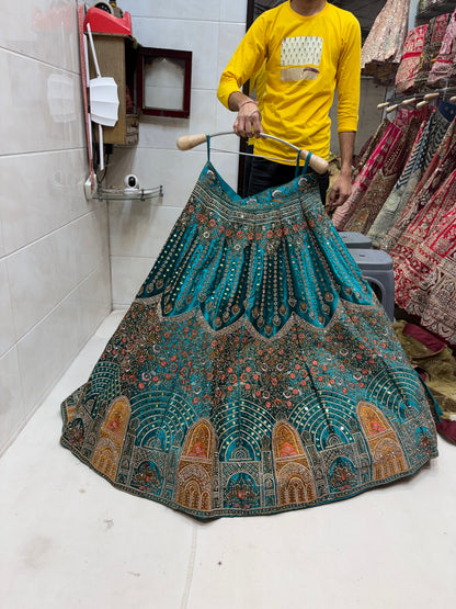 Heavy Jhumka pink Lehenga