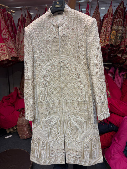 Royal Cream Colour Sherwani