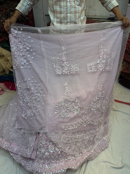 गुलाबी डिजाइनर लहंगा