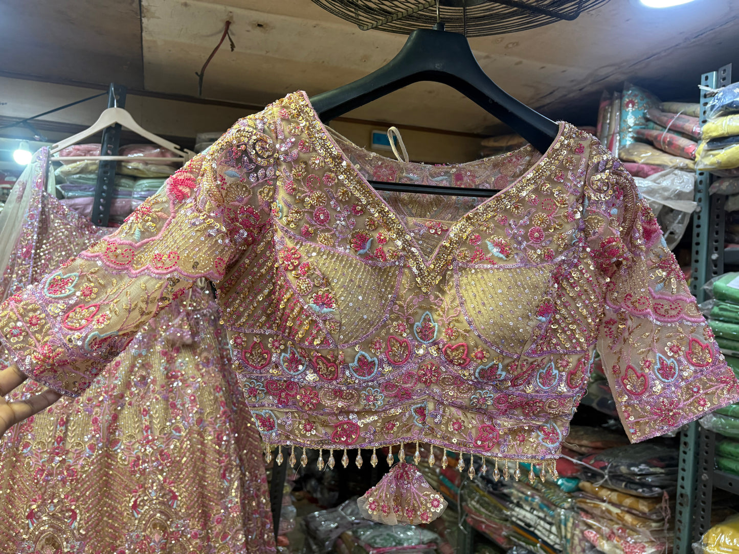 Beautiful pink Crop Top Lehenga