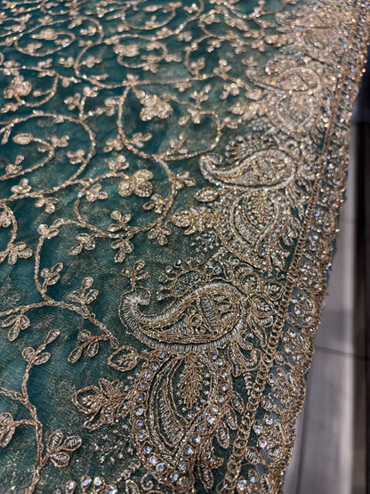 Engaging Rama blue saree