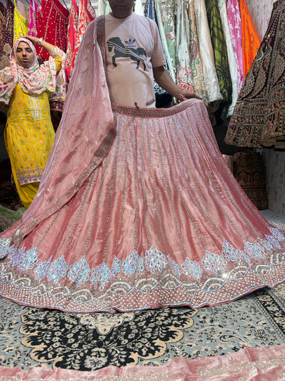 Majestic pink handwork Lehenga
