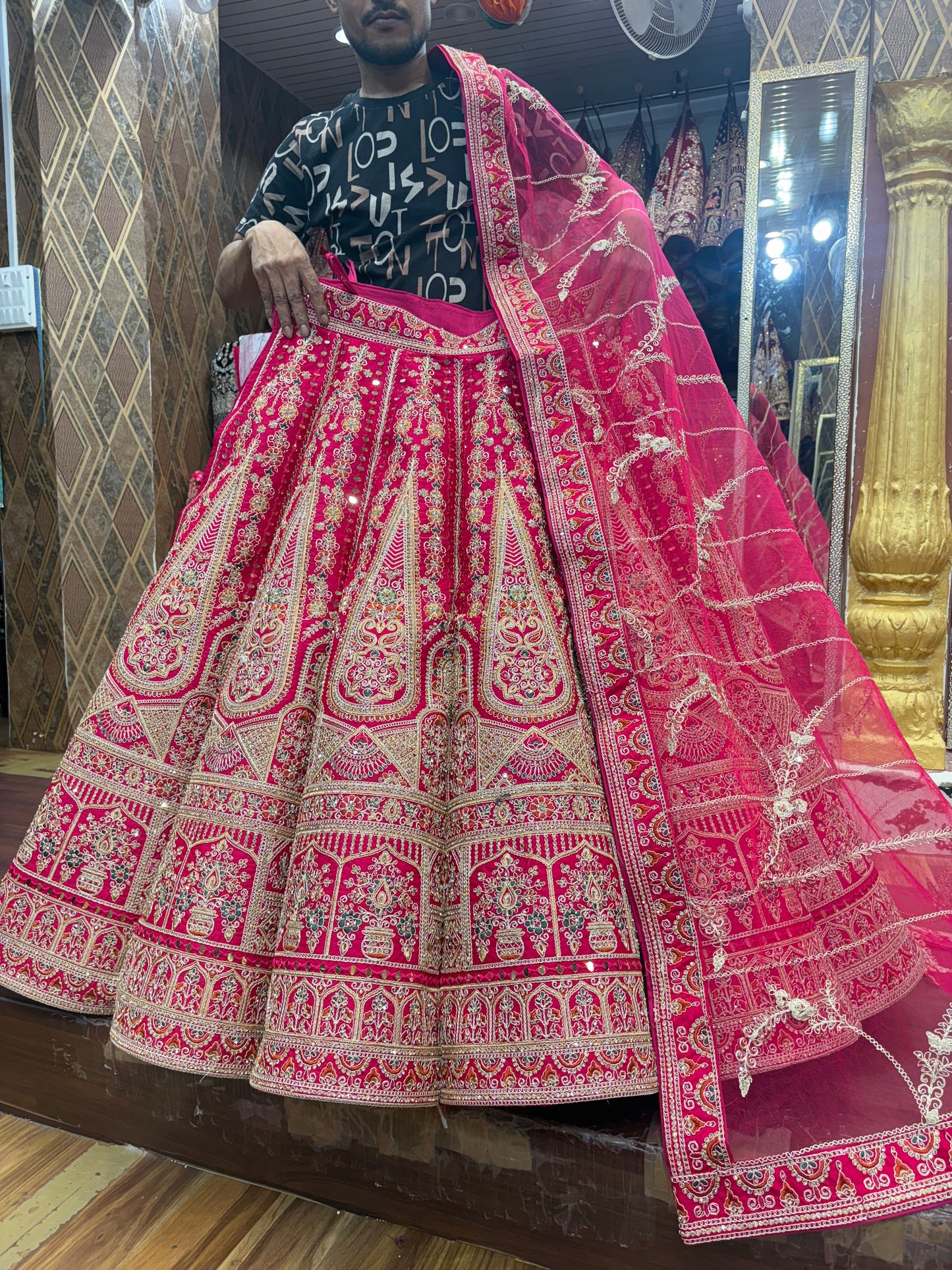 Attractive red Ball bridal Lehenga