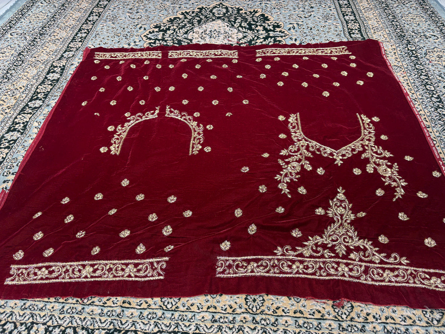 Pretty maroon bridal Lehenga handwork zardozi dabka