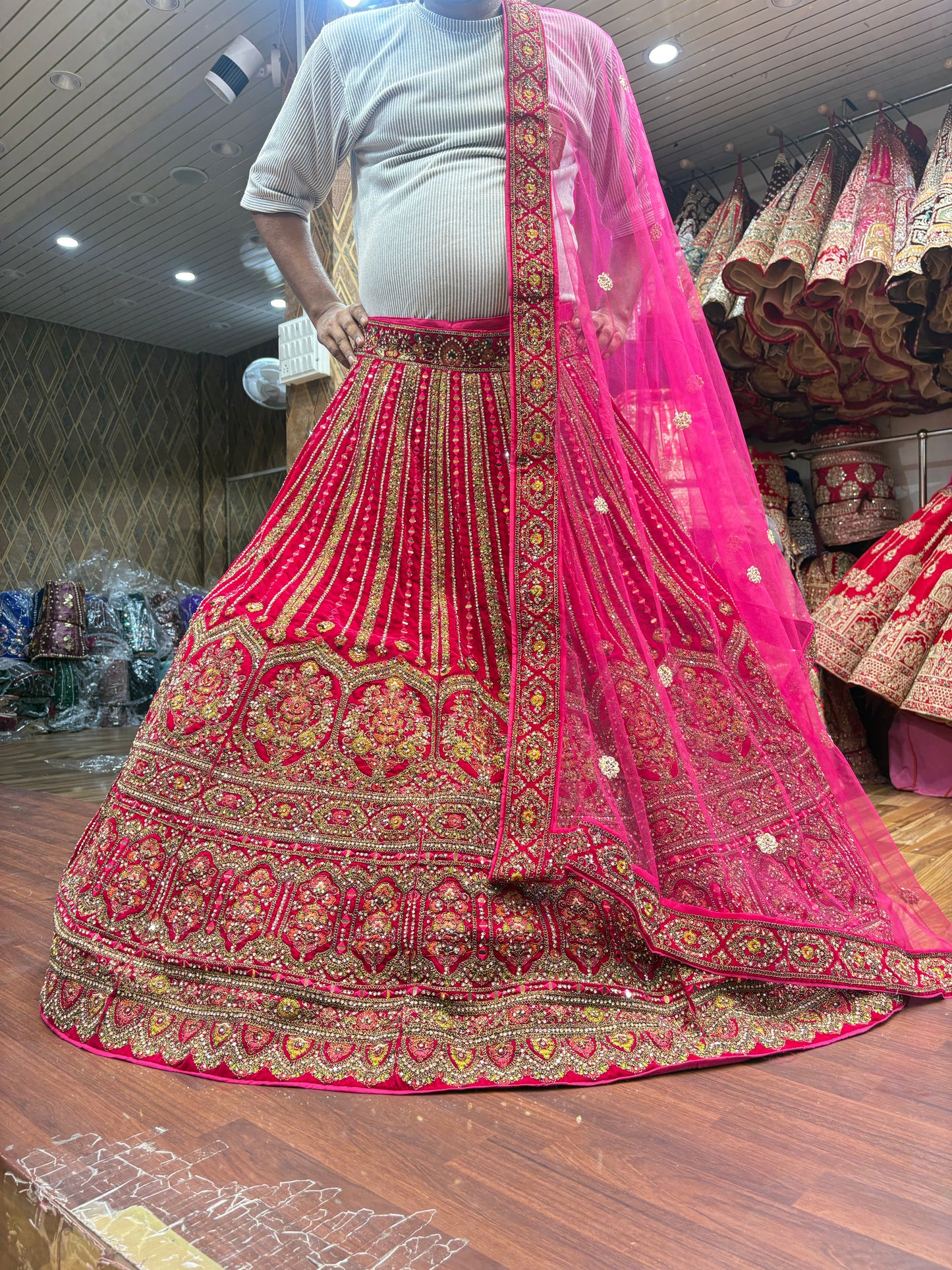 Charming rani pink bridal Lehenga