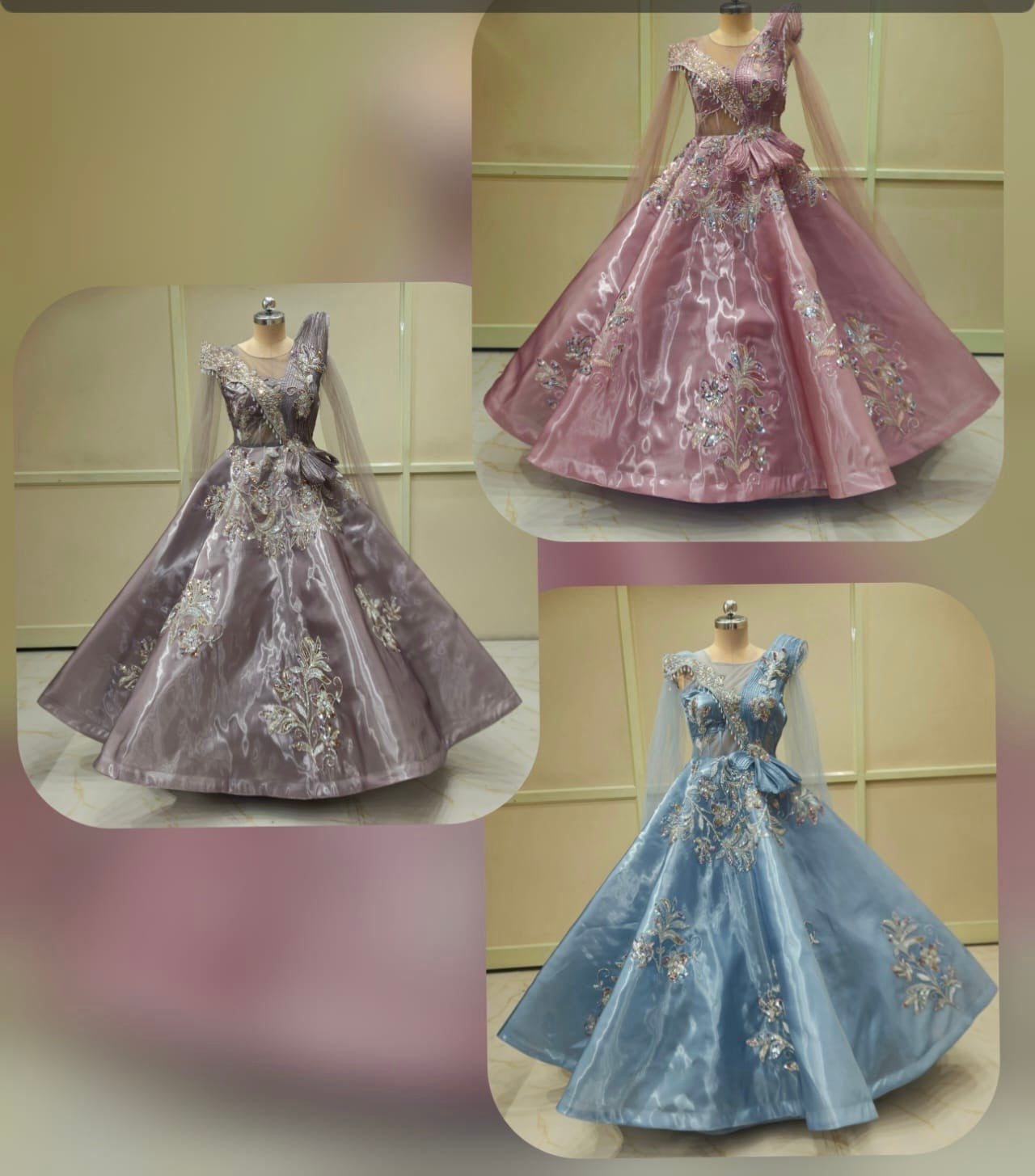 Purple Pink Blue Gown