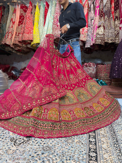 Awesome red peacock bridal Lehenga