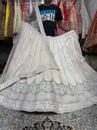 Engaging white Lehenga