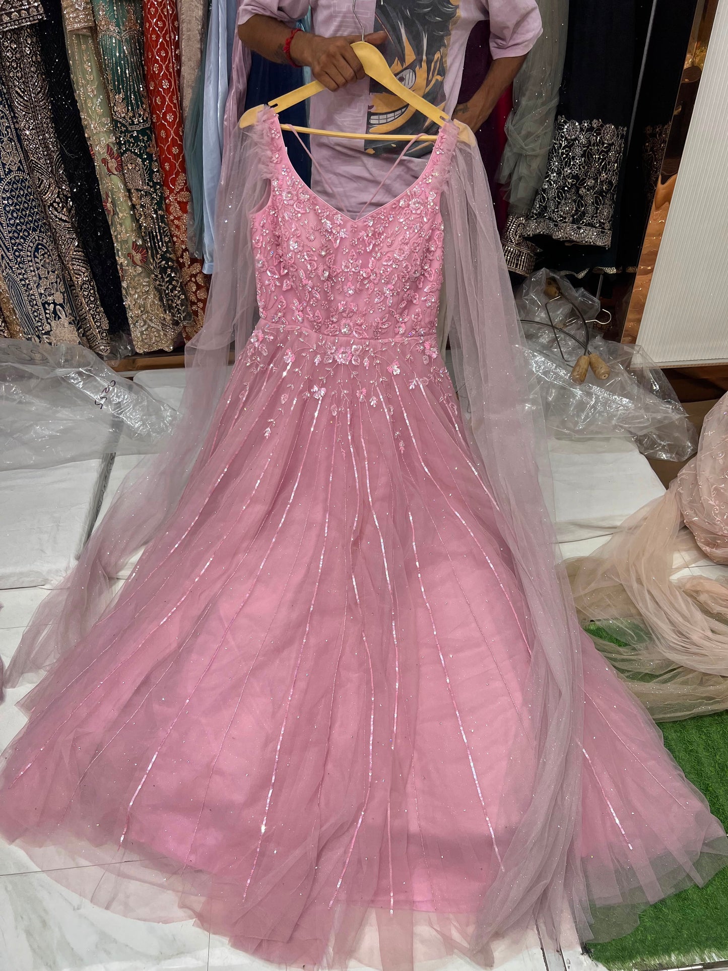 Baby Pink Designer Gown