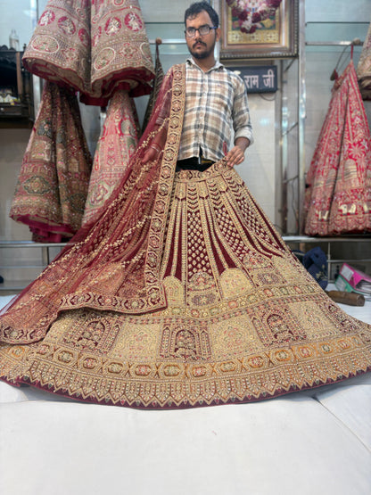 Amazing maroon bridal Lehenga