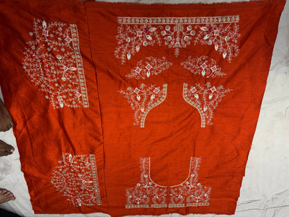 Pretty orange Crop Top Lehenga