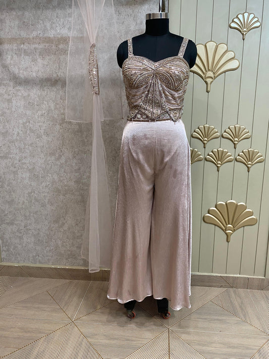 Pink move Long Sharara Suit Dress Material