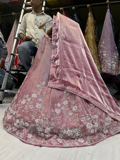 Eye catching baby pink lehenga