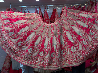Rani Pink Designer Bridal Lehenga