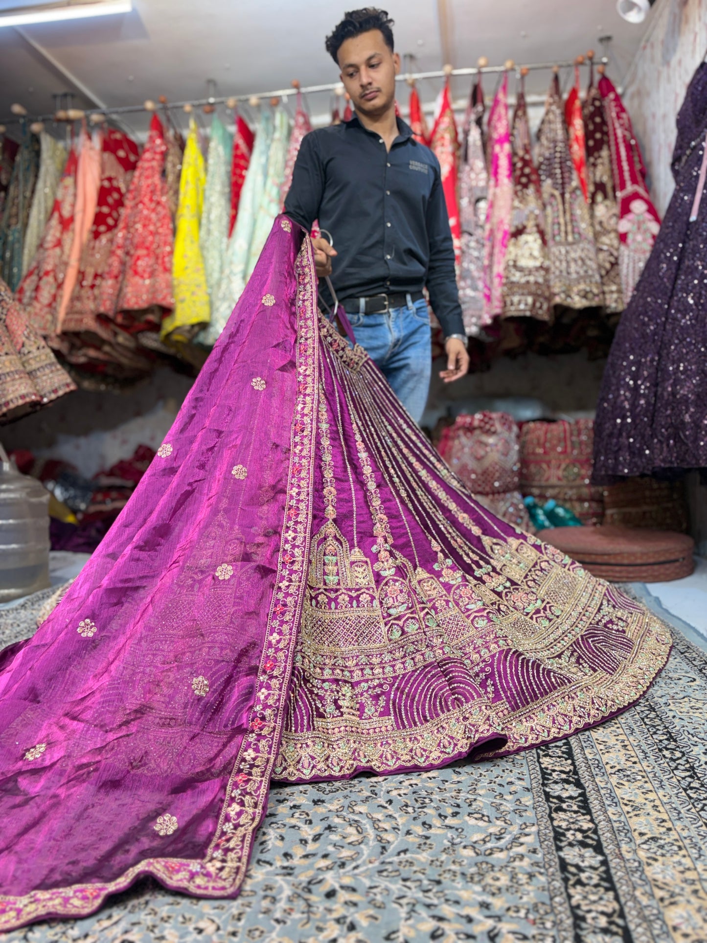 Pleasing magenta pink Lehenga