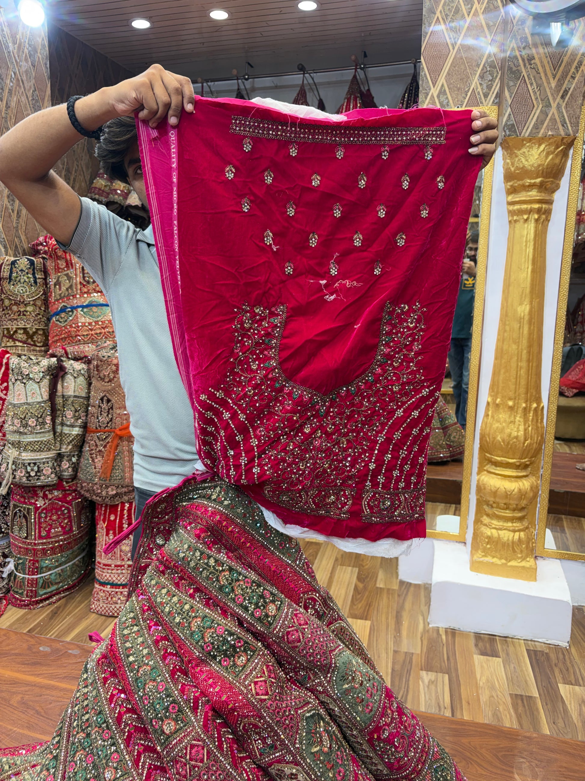 Rani Pink Ball Bridal Lehenga - Shopping World