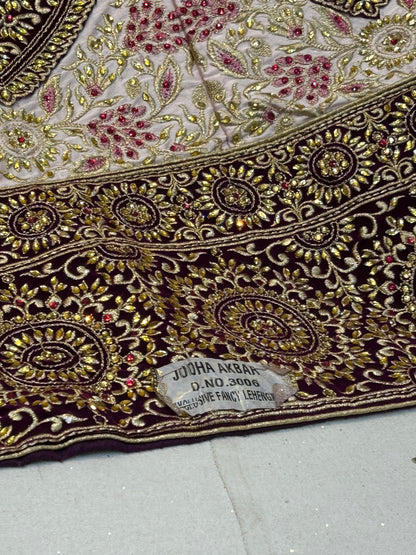 Designer ivory white contrast Lehenga