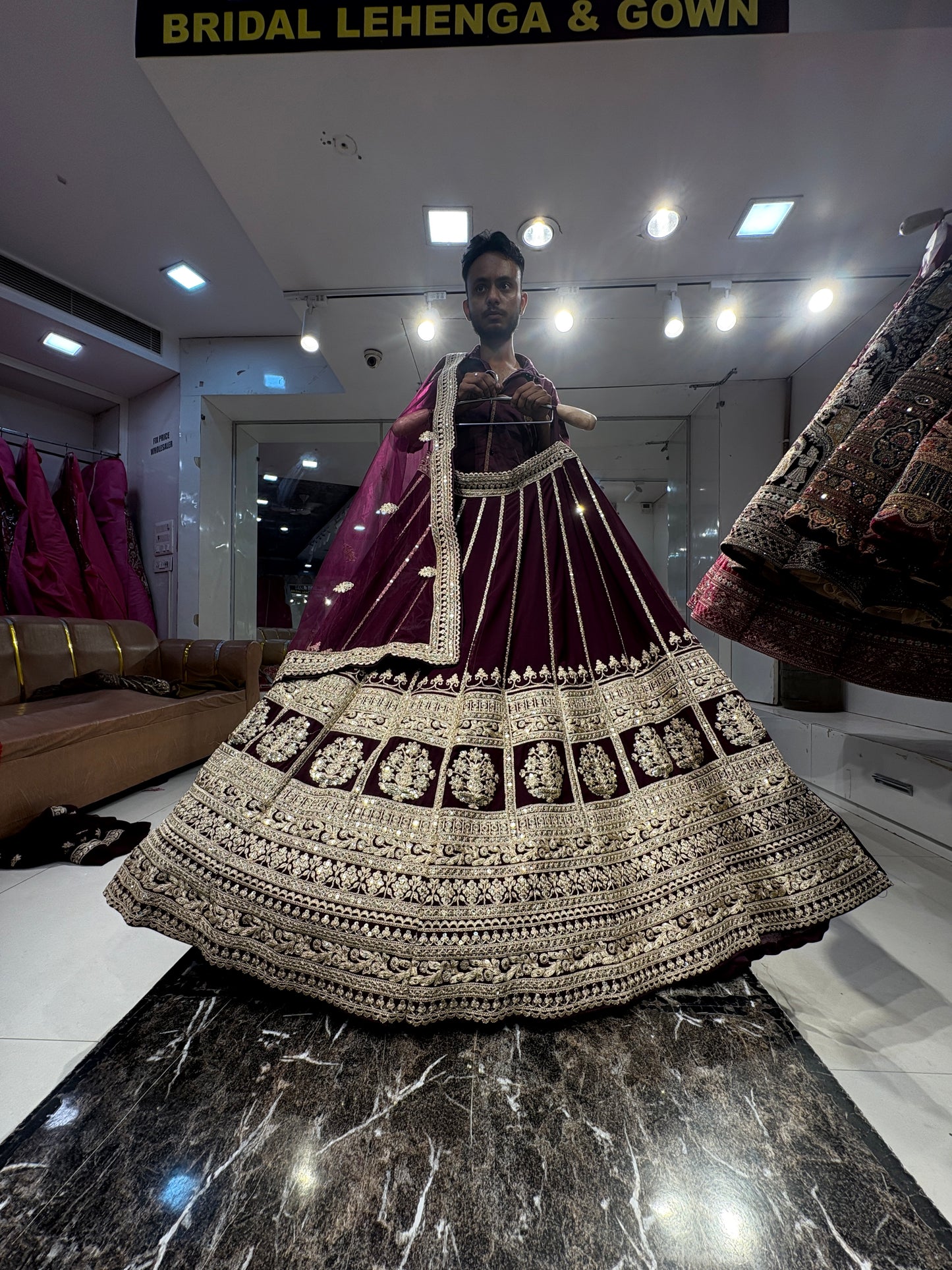 Fabulous maroon Lehenga