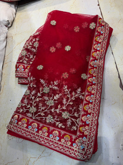 Astonishing Peacock Rani pink Bridal Lehenga